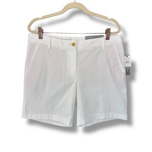 NWT. Talbots 7” White Cotton/Spandex Blend Women’s Shorts. Size 8